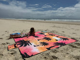 Picnic Blanket Sunset Palm